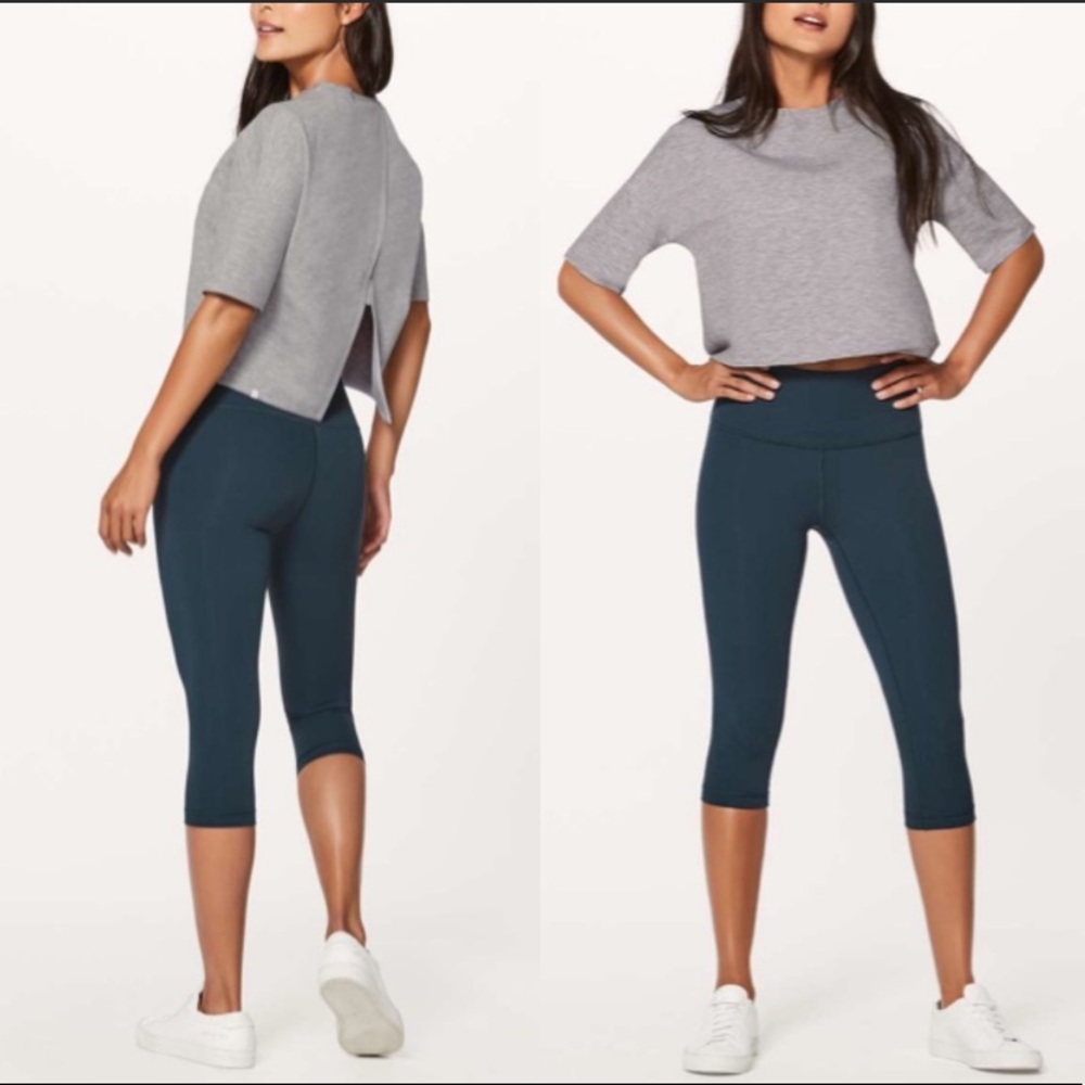 lululemon minimal short sleeve top gray size 6